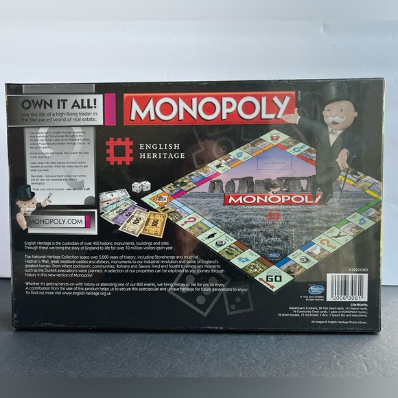 NIB Monopoly English Heritage Game, Rare & Sealed - Picture 4 of 4